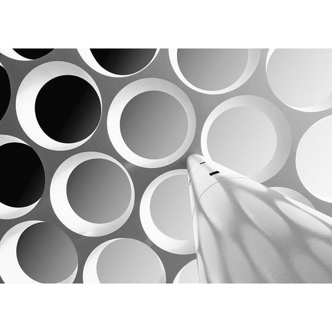 Around The Curves White Modern Wood Framed Art Print by Van Son, Greetje