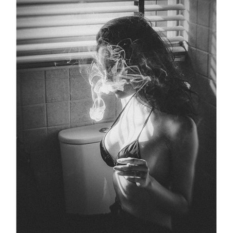 No.89 Black Modern Wood Framed Art Print by M, Adirek