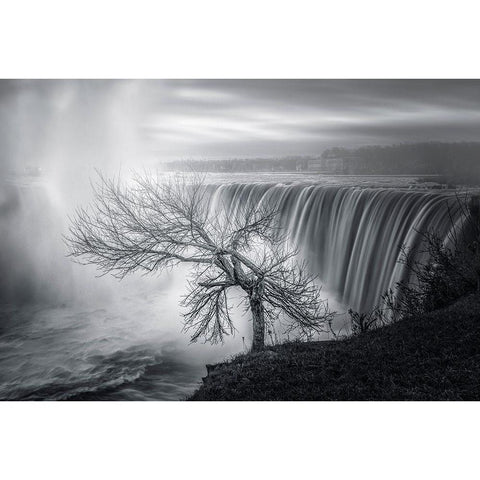 Niagara Fall Black Modern Wood Framed Art Print by Deng, Larry
