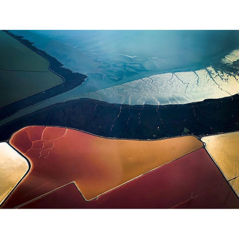 Salt Flats 005 Gold Ornate Wood Framed Art Print with Double Matting by Darby, Rob