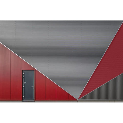 The Black Door Black Modern Wood Framed Art Print by Luycx, Theo