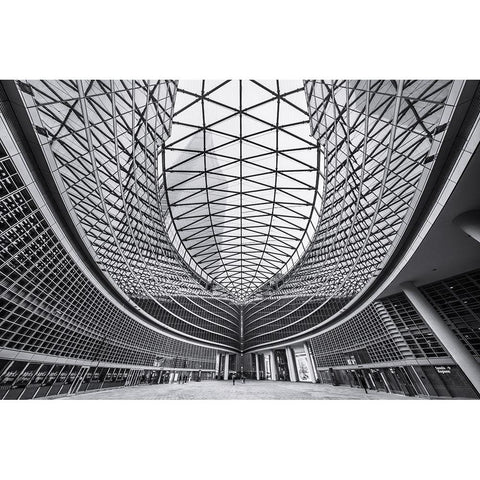 Diapason Black Modern Wood Framed Art Print by Tagliarino, Marco