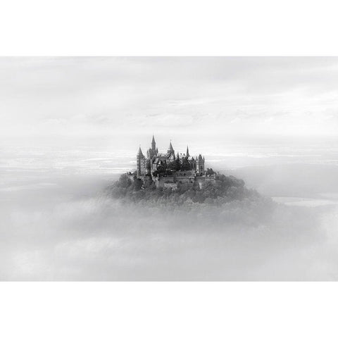 Hohenzollern Black Modern Wood Framed Art Print with Double Matting by Guerola, Joaquin