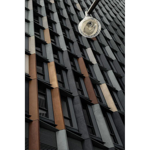 Ribbed Wall Black Modern Wood Framed Art Print with Double Matting by Claes, Gilbert