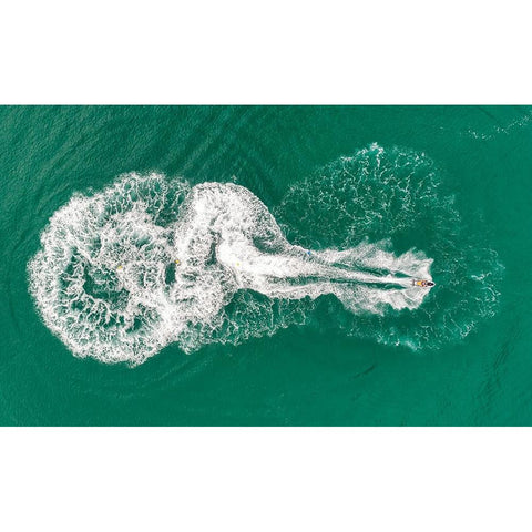 Writing On Water White Modern Wood Framed Art Print by Meirovich, Ido