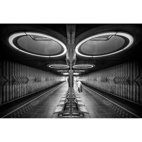 Retro Metro White Modern Wood Framed Art Print by De Groen, Maurits