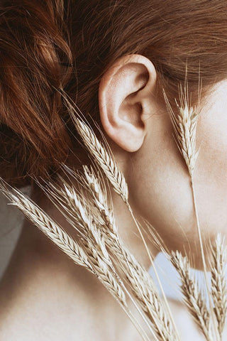 Rye Black Ornate Wood Framed Art Print with Double Matting by Gorecka, Dorota