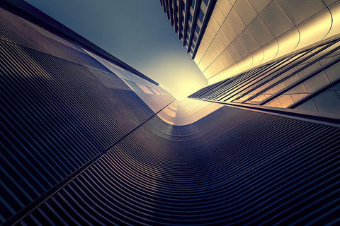 Evanescens White Modern Wood Framed Art Print with Double Matting by Huybrighs, Marc