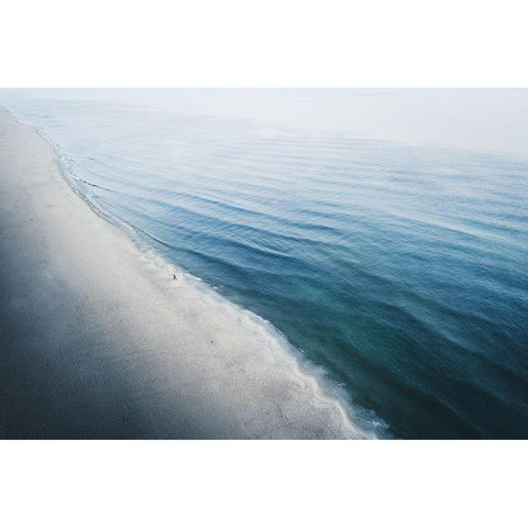 Man Black Modern Wood Framed Art Print by Ziomek, Witold