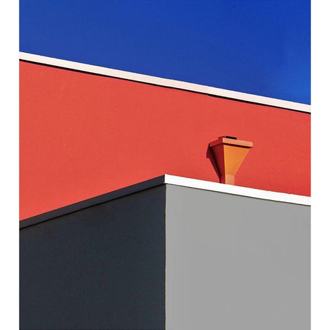 Urban Texture - Down Town Los Angeles California Black Modern Wood Framed Art Print with Double Matting by Orbach, Arnon