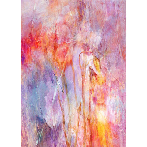 Flowers With Joy Gold Ornate Wood Framed Art Print with Double Matting by Devos, Delphine