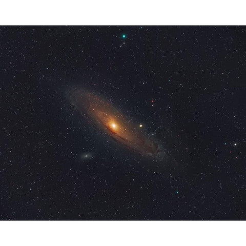 Andromeda Galaxy Black Modern Wood Framed Art Print with Double Matting by Auf dem, Andrea