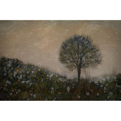 Lonely Gold Ornate Wood Framed Art Print with Double Matting by Talen, Nel