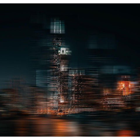 Chicago Black Modern Wood Framed Art Print by Chiriaco, Carmine