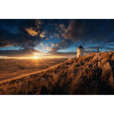 Blancos Contra El Sol. Black Modern Wood Framed Art Print with Double Matting by Pablo De, Juan