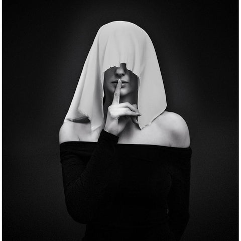 Memento Mori Gold Ornate Wood Framed Art Print with Double Matting by Antonik