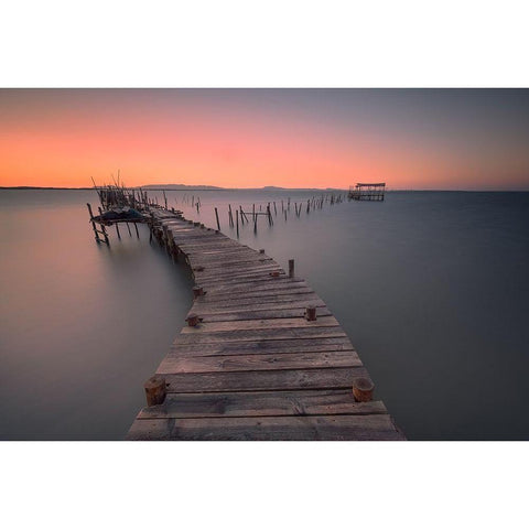 Palafitte White Modern Wood Framed Art Print by Zoumides, Christos