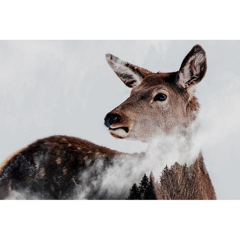 Breathe White Modern Wood Framed Art Print by Beata, Angyalosi