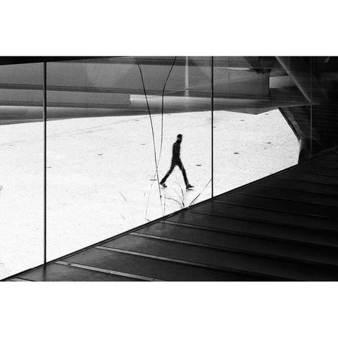 Thereaas A Crack On Everything Black Modern Wood Framed Art Print with Double Matting by Abrantes, Paulo