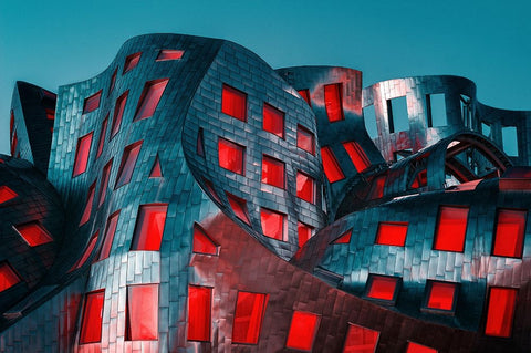 Wavas White Modern Wood Framed Art Print with Double Matting by Kreiten, Mike