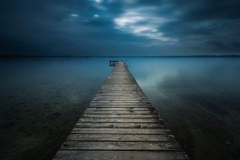 Still Cold Black Ornate Wood Framed Art Print with Double Matting by Eisenmann, Ulrike