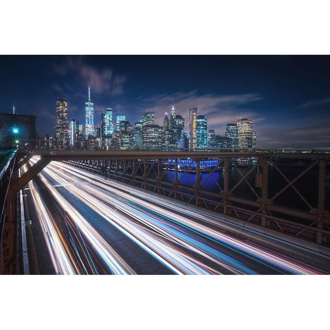 Speed Black Modern Wood Framed Art Print with Double Matting by Turienzo, Carlos F.