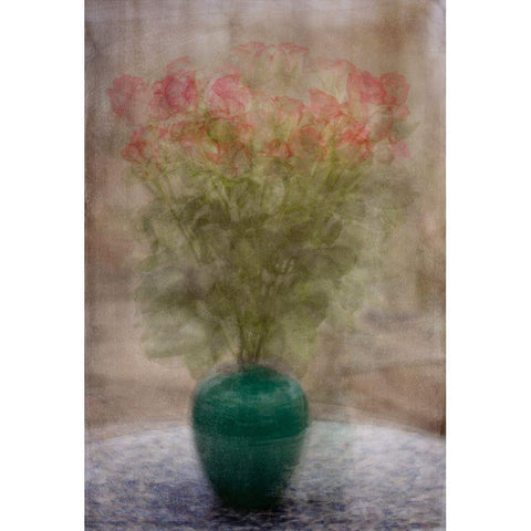 Roses On A Tuesday Gold Ornate Wood Framed Art Print with Double Matting by Holmstrom, Katarina