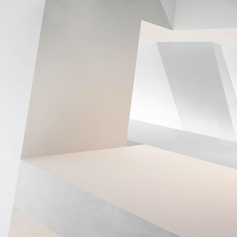 Soffitto Leggero White Modern Wood Framed Art Print with Double Matting by Claes, Gilbert