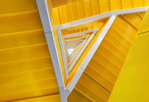 Stairway To Enlightenment White Modern Wood Framed Art Print with Double Matting by Pearson, Wayne