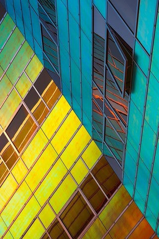 Colorful Separation White Modern Wood Framed Art Print with Double Matting by Van Son, Greetje