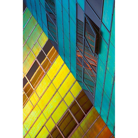 Colorful Separation Black Modern Wood Framed Art Print by Van Son, Greetje
