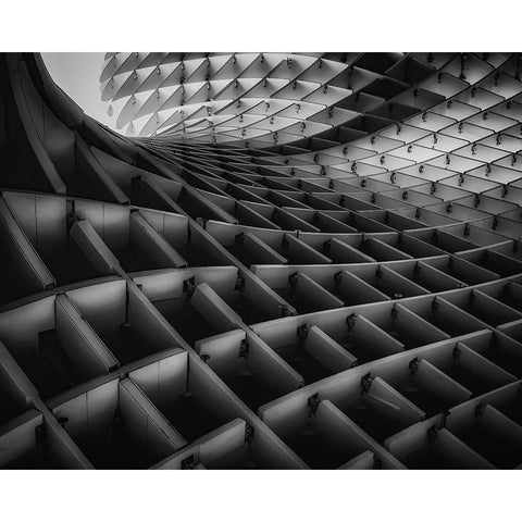 Waves Black Modern Wood Framed Art Print by Tomaz Silva, Filipe