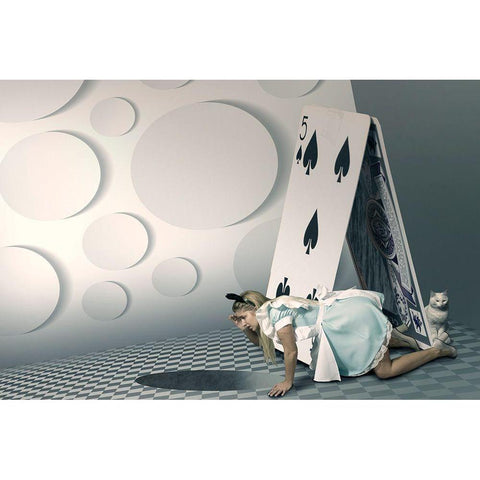 The Rabbit Hole Black Modern Wood Framed Art Print with Double Matting by Von Diepenbroek, Christine