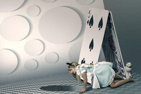 The Rabbit Hole Black Ornate Wood Framed Art Print with Double Matting by Von Diepenbroek, Christine