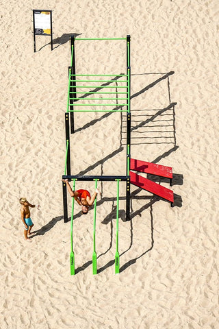 A Short Story About Games On The Beach Black Ornate Wood Framed Art Print with Double Matting by Ignacy, Cembrzynski