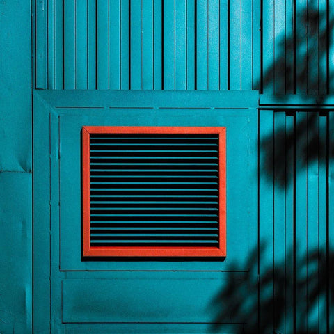 Shadows On A Wall Black Modern Wood Framed Art Print by Schuster, Inge