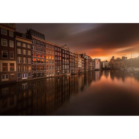Amsterdam #1 White Modern Wood Framed Art Print by Rebustini, Luca