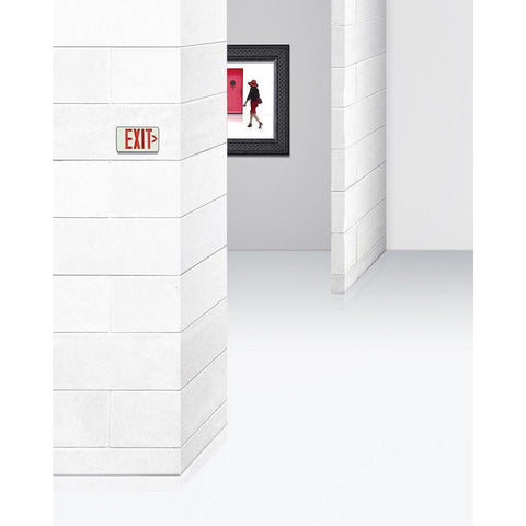 The Way Out Black Modern Wood Framed Art Print with Double Matting by Adams, Richard