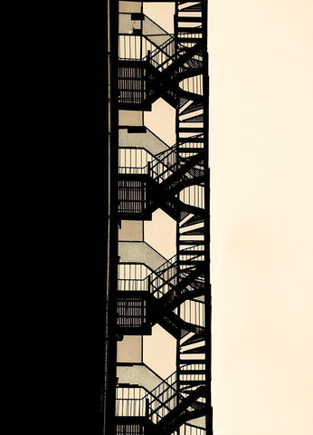 Urban Texture - Manhattan-New York White Modern Wood Framed Art Print with Double Matting by Orbach, Arnon