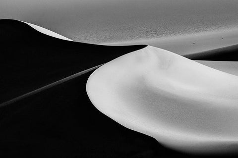 Sand Dunes White Modern Wood Framed Art Print with Double Matting by Qiu, Jenny