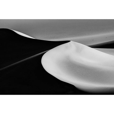 Sand Dunes Gold Ornate Wood Framed Art Print with Double Matting by Qiu, Jenny