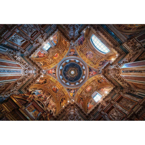 Maggiore Black Modern Wood Framed Art Print with Double Matting by Pablo De, Juan