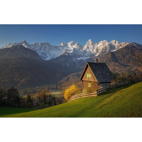 Idyllic Scenery White Modern Wood Framed Art Print by Krivec, Ales