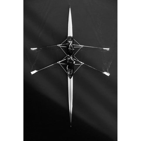 Boat Black Modern Wood Framed Art Print by Dzodan, Bojan