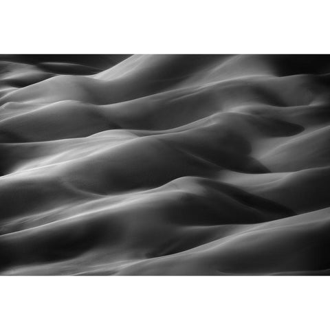 Sandy Hills Black Modern Wood Framed Art Print with Double Matting by Behzad, Majid