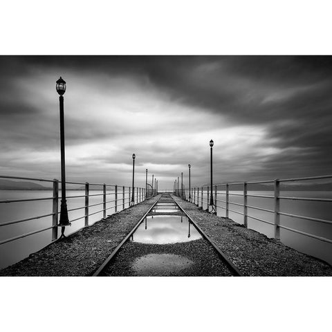 Long Walk Gold Ornate Wood Framed Art Print with Double Matting by Digalakis, George