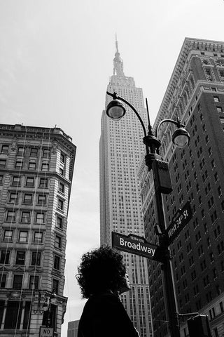 New York-New York Black Ornate Wood Framed Art Print with Double Matting by Salgado Gispert, Gloria