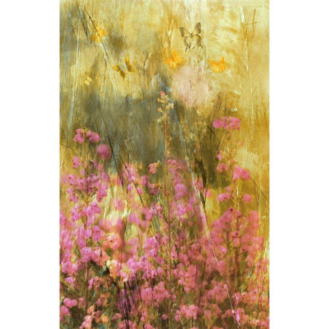 It Might As Well Be Spring Gold Ornate Wood Framed Art Print with Double Matting by Devos, Delphine