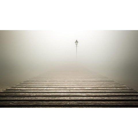 Lonely Places Black Modern Wood Framed Art Print by Rebustini, Luca