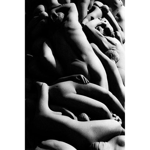 Vigeland White Modern Wood Framed Art Print by Keivan